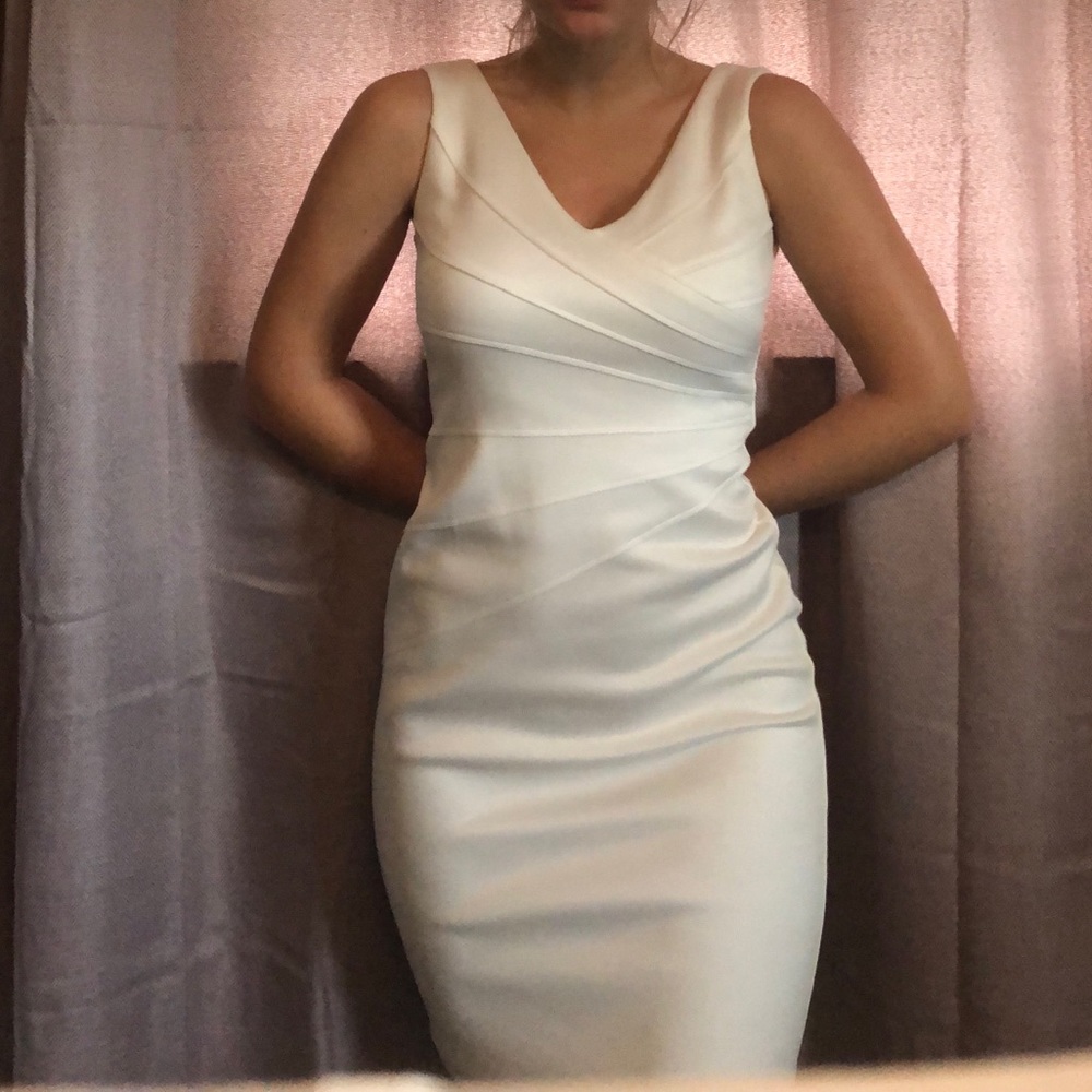 White form fitting dress